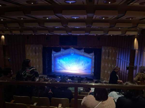 Fisher Theatre, section: Balcony RC, row: J, seat: 120