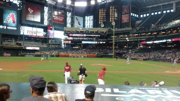 Chase Field, section: Dugout n, row: 10, seat: 6