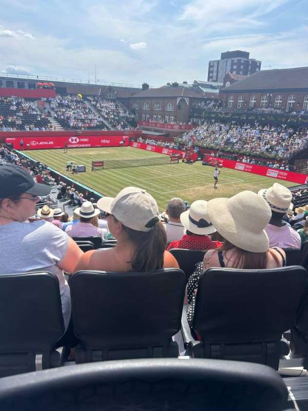 Queen's Club, section: North Stand 8, row: S, seat: 74