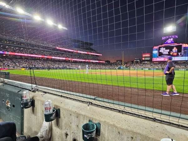 Coors Field, section: 120, row: 1, seat: 11