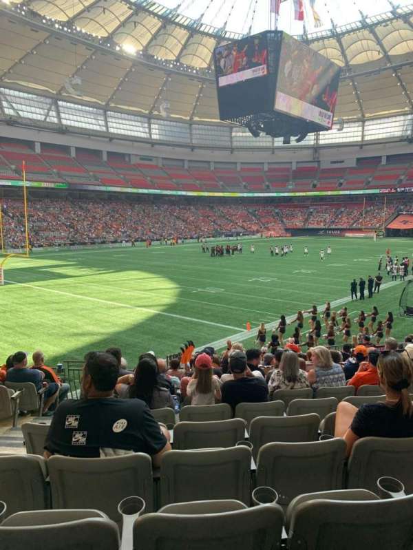 BC Place, section: 222, row: R, seat: 3