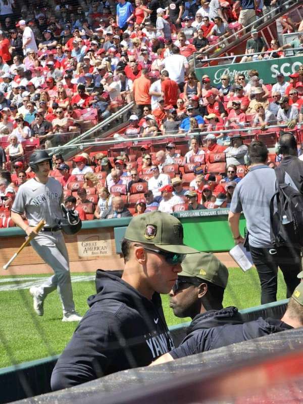 Great American Ball Park, section: 115, row: F, seat: 9