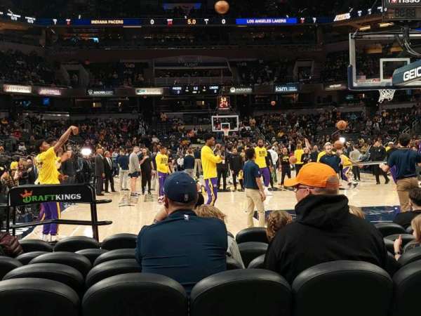 Gainbridge Fieldhouse, section: 1, row: 1, seat: 8
