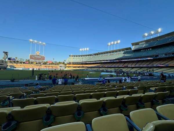 Dodger Stadium, section: Field, row: M, seat: 6