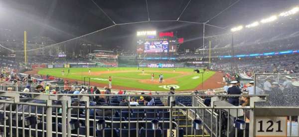 Nationals Park, section: 121, row: B, seat: 4