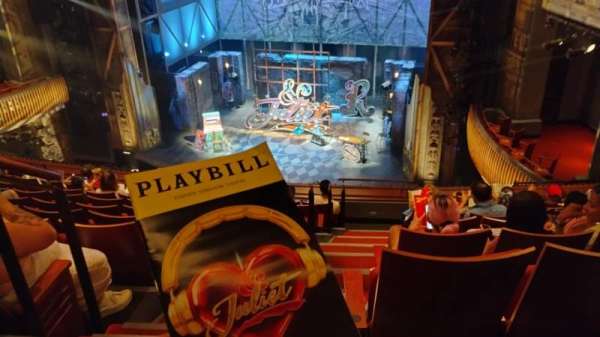 Stephen Sondheim Theatre, section: Mezzanine R, row: Jj, seat: 2