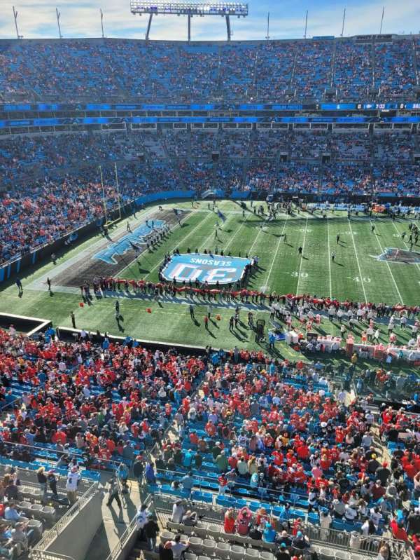 Bank of America Stadium, section: 534, row: AA, seat: 7