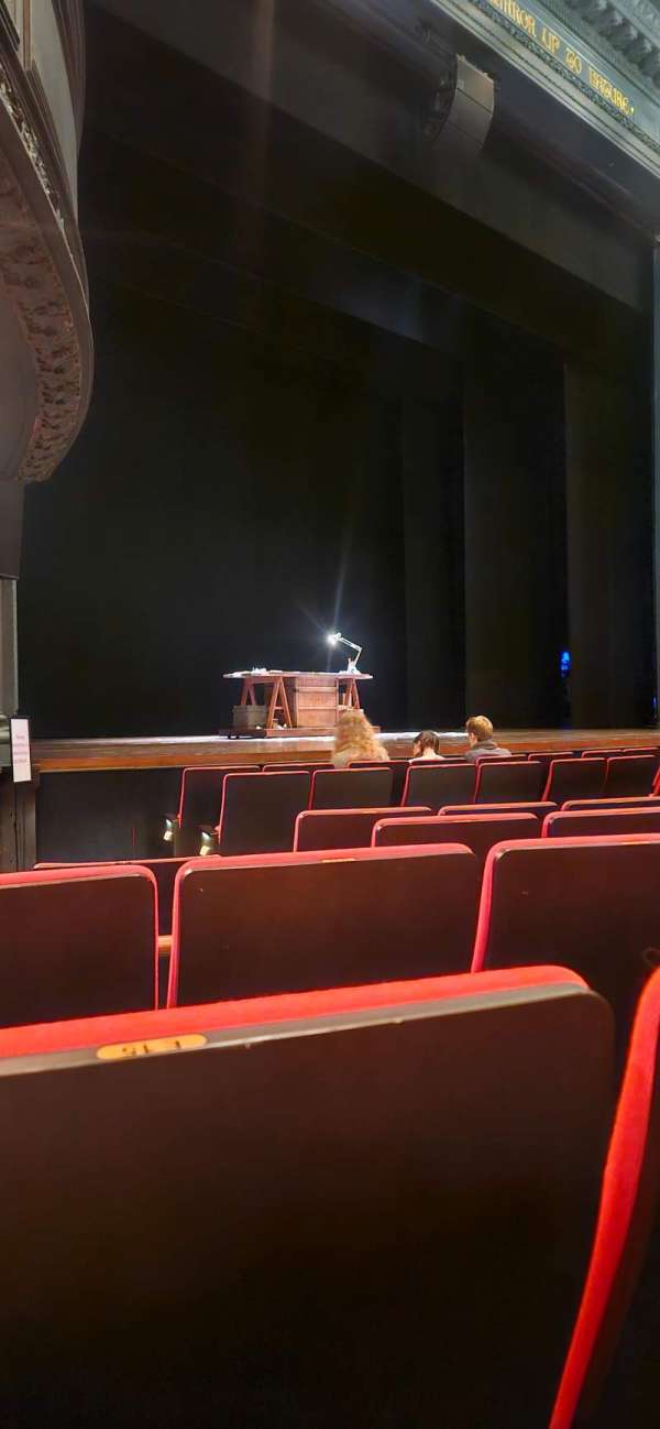 The Huntington Theatre, section: Orchestra, row: F, seat: 17