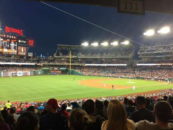 Nationals Park, section: 111, row: TY, seat: 14