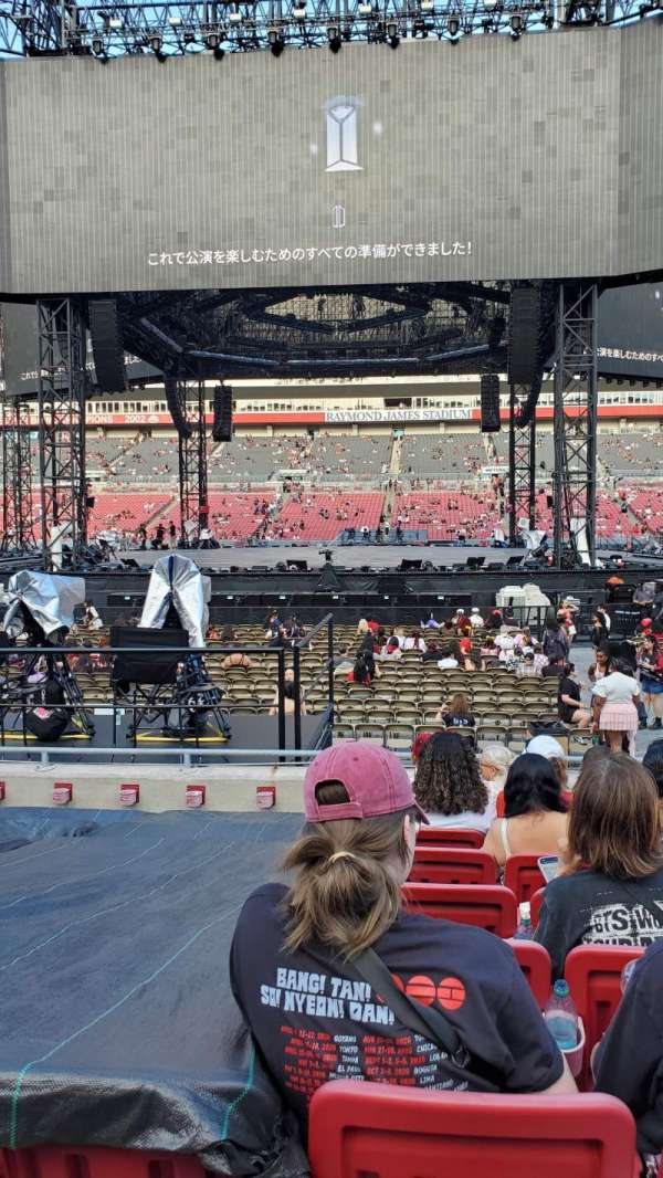 Raymond James Stadium, section: 111, row: H, seat: 9