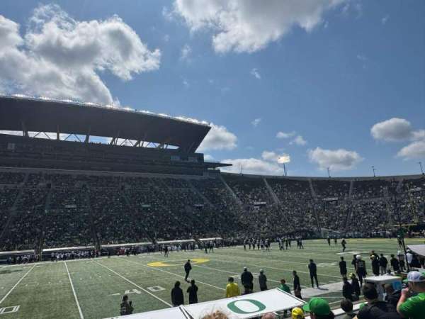 Autzen Stadium, section: 12, row: 5, seat: 1