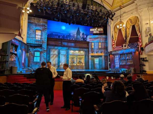 Ford's Theatre, section: Orchestra L, row: J, seat: 1