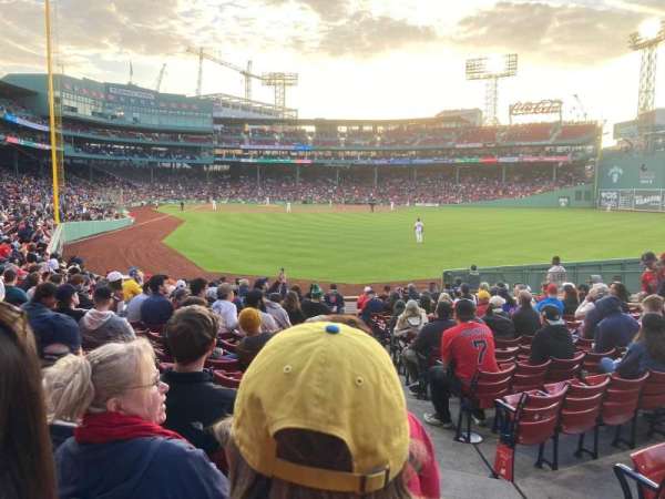 Fenway Park, section: Right Field Box 89, row: JJ, seat: 1