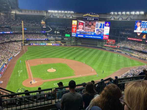 American Family Field, section: 418, row: 11, seat: 10