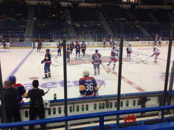 PeoplesBank Arena, section: 104, row: H, seat: 10