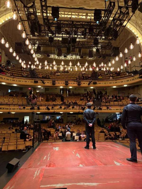 Hudson Theatre, section: Stage, row: AA, seat: 107