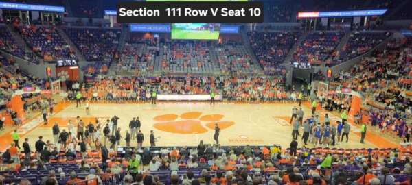 Littlejohn Coliseum, section: 111, row: V, seat: 10