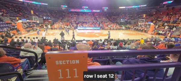 Littlejohn Coliseum, section: 111, row: I, seat: 12
