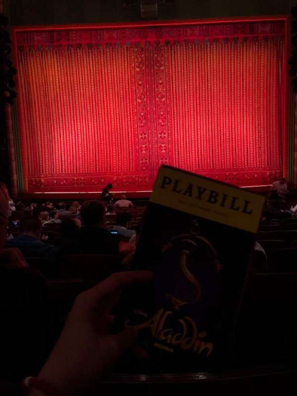 New Amsterdam Theatre, section: Orchestra C, row: Q, seat: 108