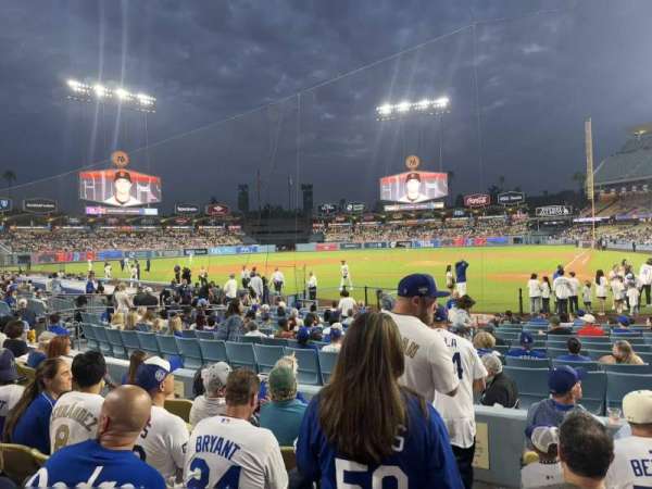 Dodger Stadium, section: 7FD, row: F, seat: 9