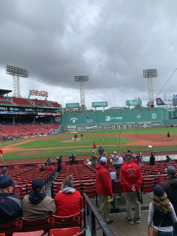Fenway Park, section: Loge Box 117, row: EE, seat: 1
