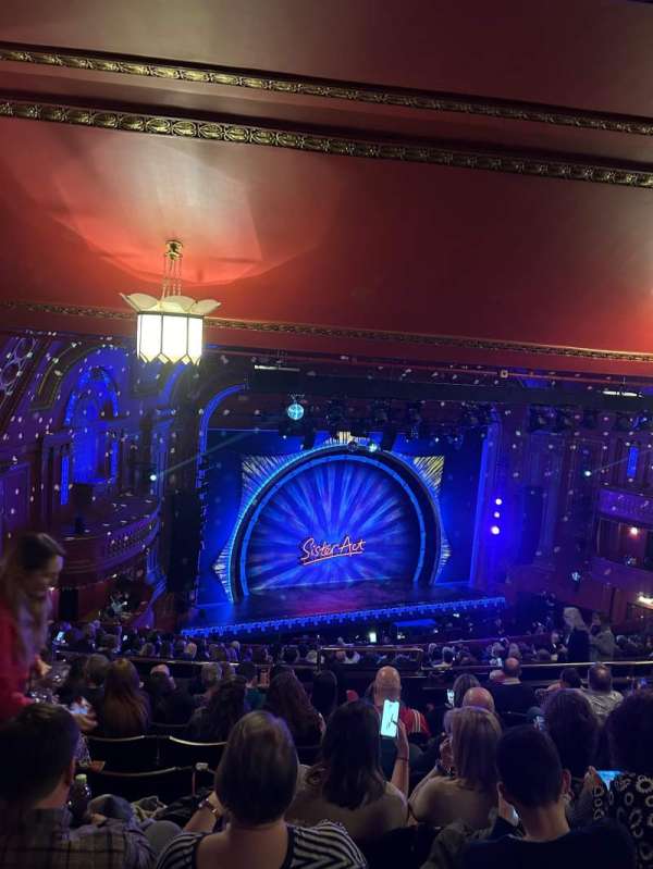 Dominion Theatre, section: Circle, row: Q, seat: 45