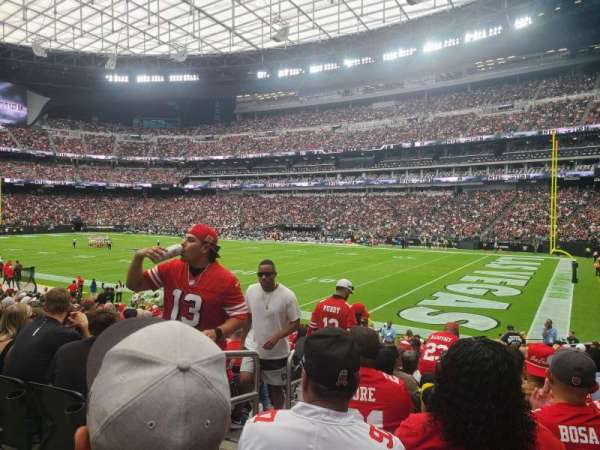 Allegiant Stadium, section: 106, row: 19, seat: 18