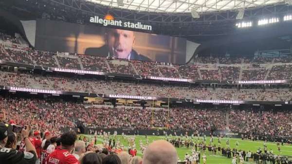 Allegiant Stadium, section: 106, row: 19, seat: 18