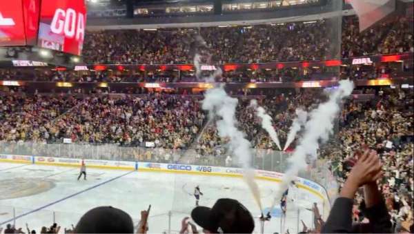 T-Mobile Arena, section: 8, row: T, seat: 4