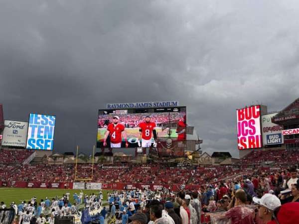 Raymond James Stadium, section: 133, row: F, seat: 1