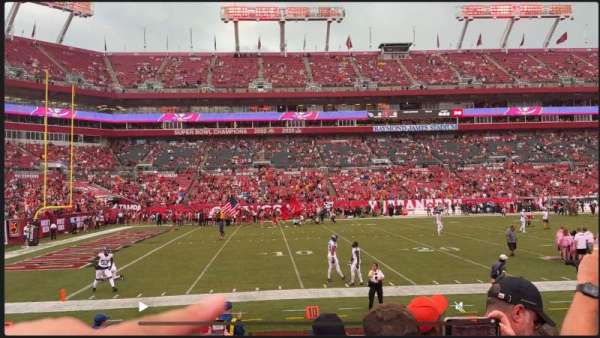 Raymond James Stadium, section: 133, row: F, seat: 1