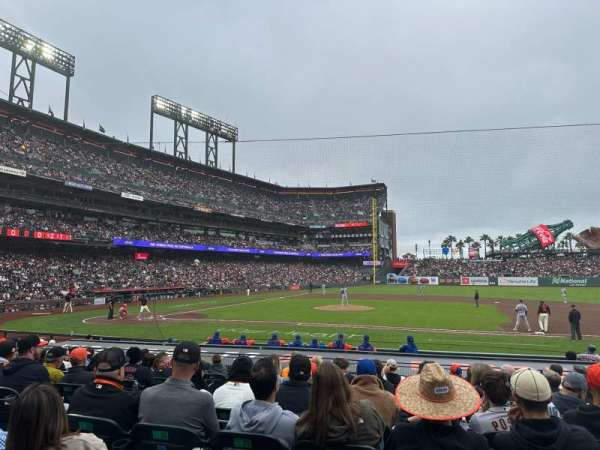 Oracle Park, section: 108, row: K, seat: 12
