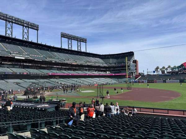 Oracle Park, section: 106, row: 18, seat: 7