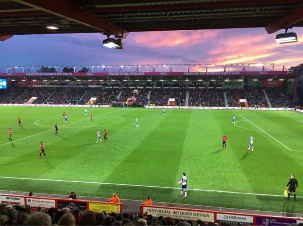 Vitality Stadium, section: 18, row: R, seat: 69