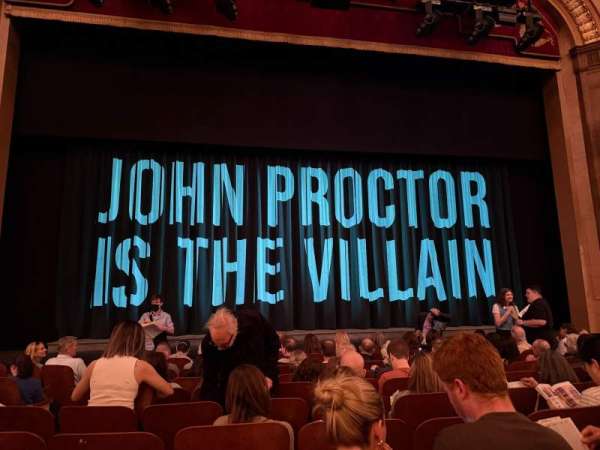 Booth Theatre, section: Orchestra C, row: G, seat: 105