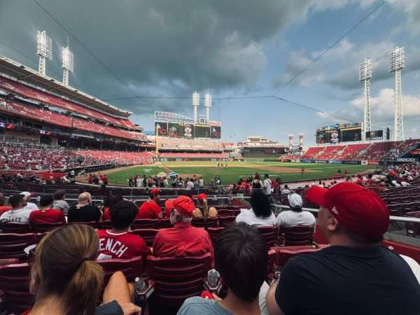 Great American Ball Park, section: 25, row: G, seat: 4