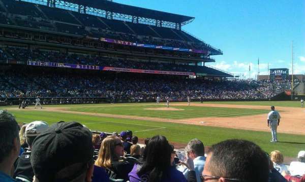 Coors Field, section: 120, row: 9, seat: 9