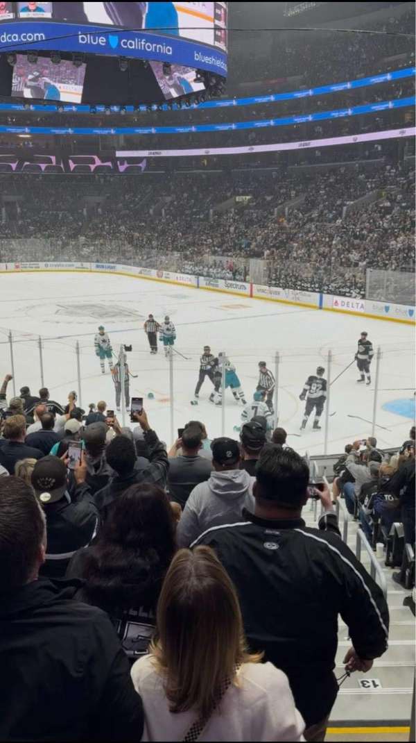 Crypto.com Arena, section: 108, row: 18, seat: 26