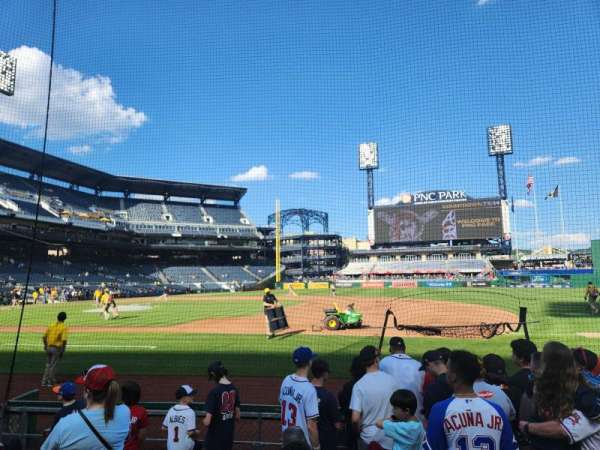 PNC Park, section: 9, row: F, seat: 1