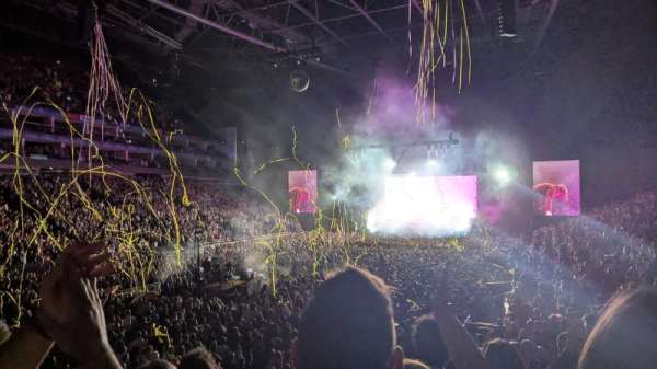 The O2, London, section: 108, row: Q, seat: 249