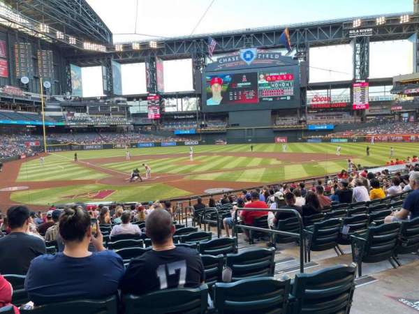 Chase Field, section: 120, row: 21, seat: 3