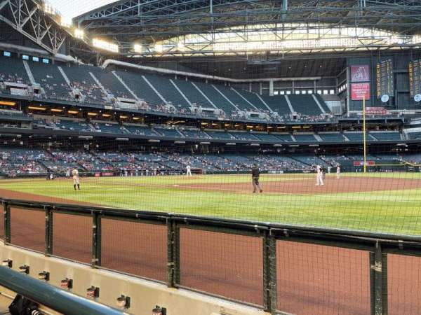 Chase Field, section: A, row: B, seat: 13