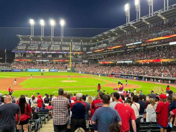 Progressive Field, section: 160, row: W, seat: 9