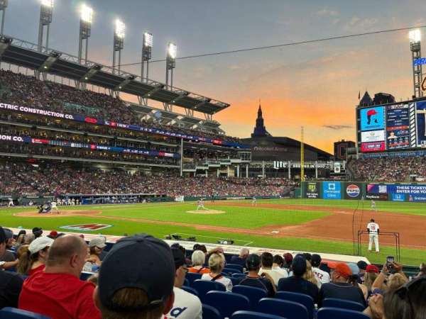 Progressive Field, section: 140, row: Q, seat: 2