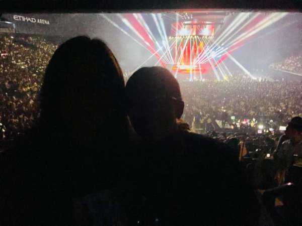 Etihad Arena, section: 107, row: Z, seat: 11/12