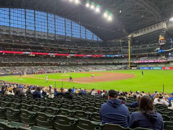 American Family Field, section: 110, row: 16, seat: 18