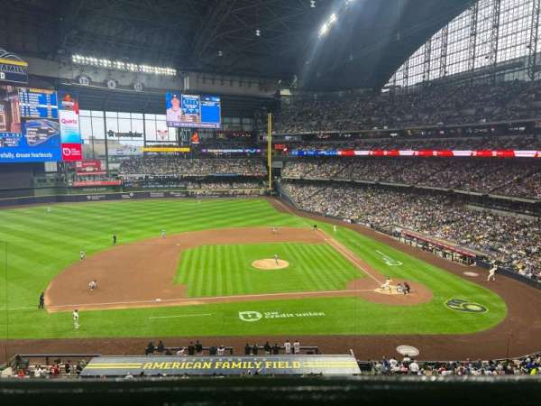 American Family Field, section: 338, row: 1, seat: 9