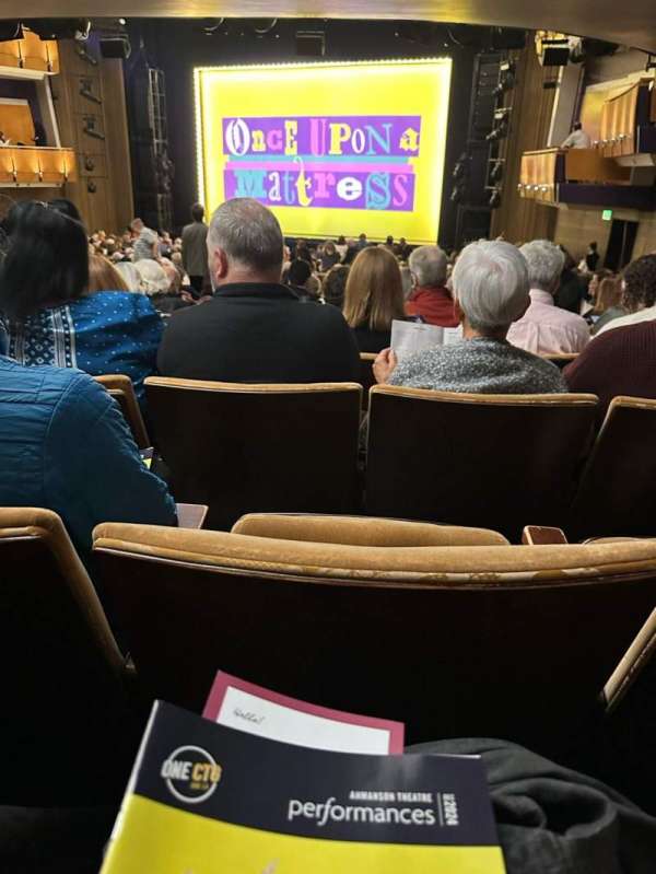 Ahmanson Theatre, section: Rear Orchestra, row: Y, seat: 5