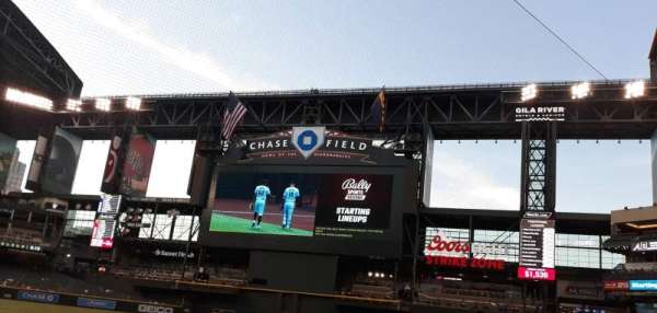 Chase Field, section: B, row: E, seat: 12