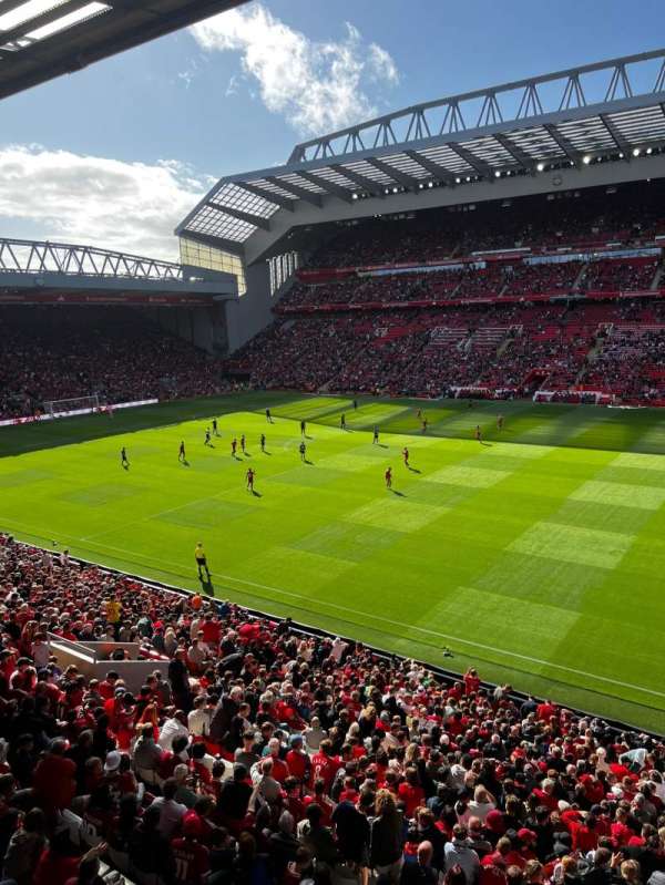Anfield, section: K, row: 1, seat: 50